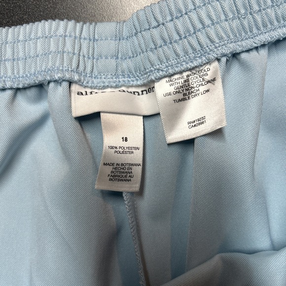 Alfred Dunner Classic Pants Size 18 Petite Blue Pull on Elastic Waistband Career - Picture 3 of 5
